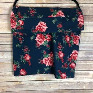 HTF LuLaRoe Floral Cassie Pencil Skirt